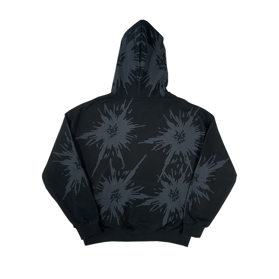 aop hoodie - black