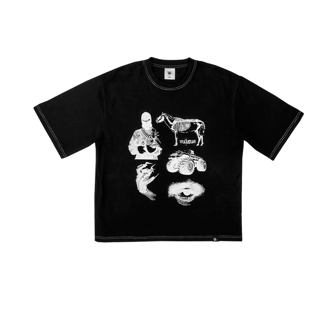 collage tee - black