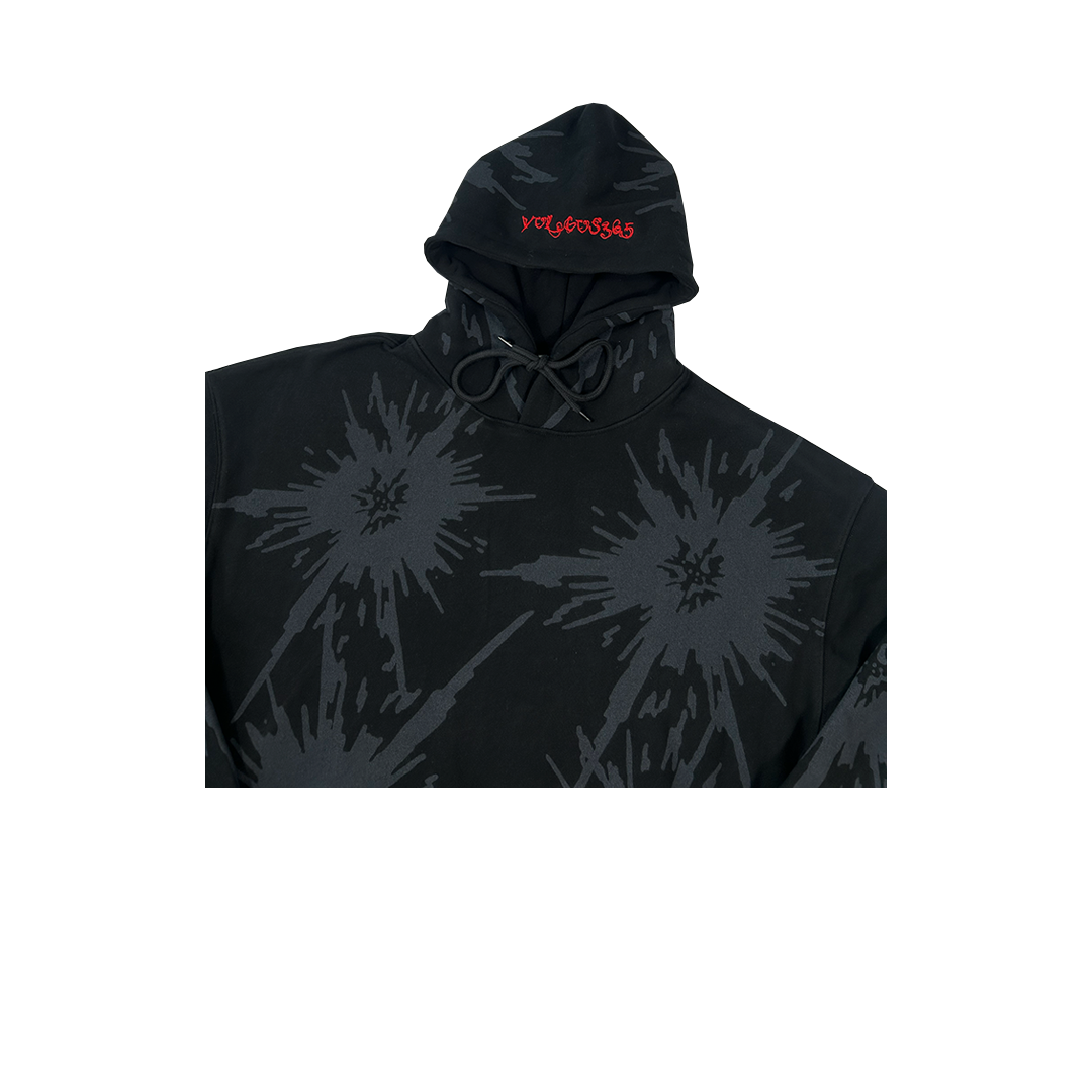 aop hoodie - black