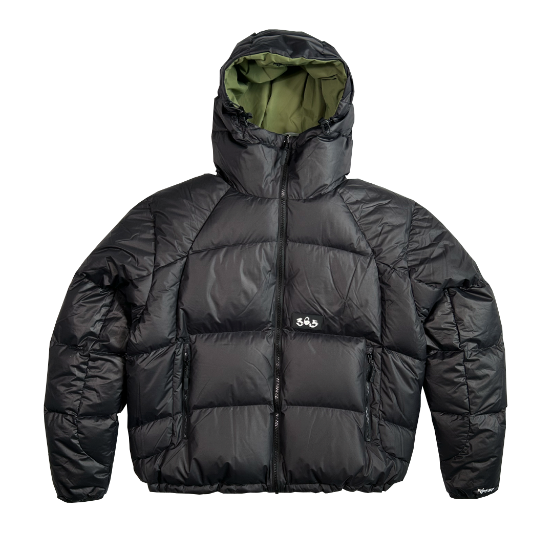 covert reversible down jacket - black/sage