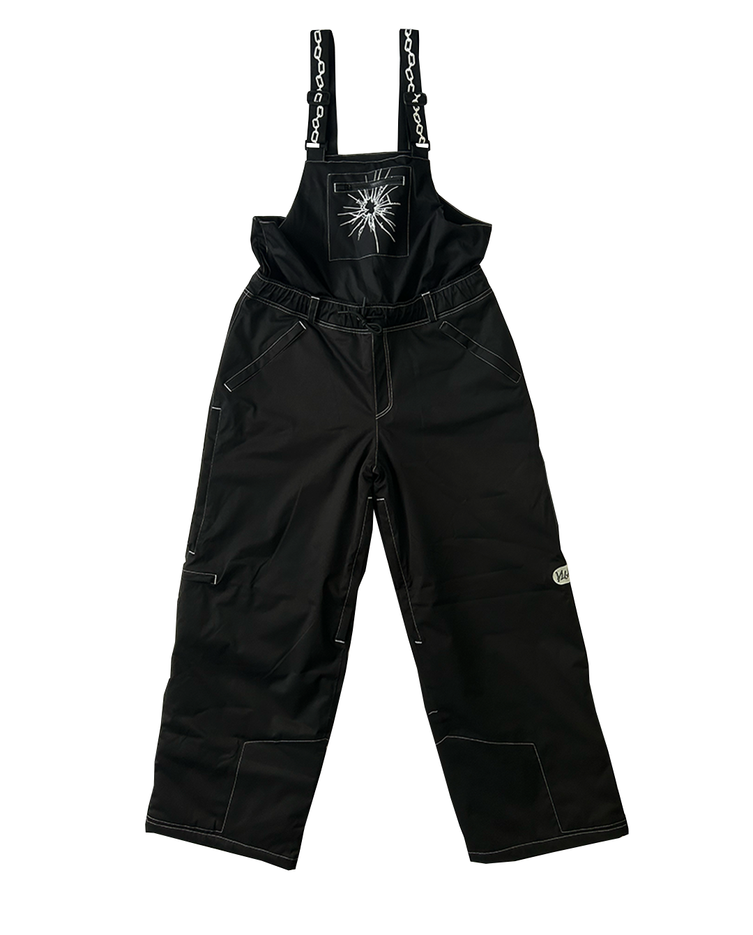 darn convertible bib snowpant - black