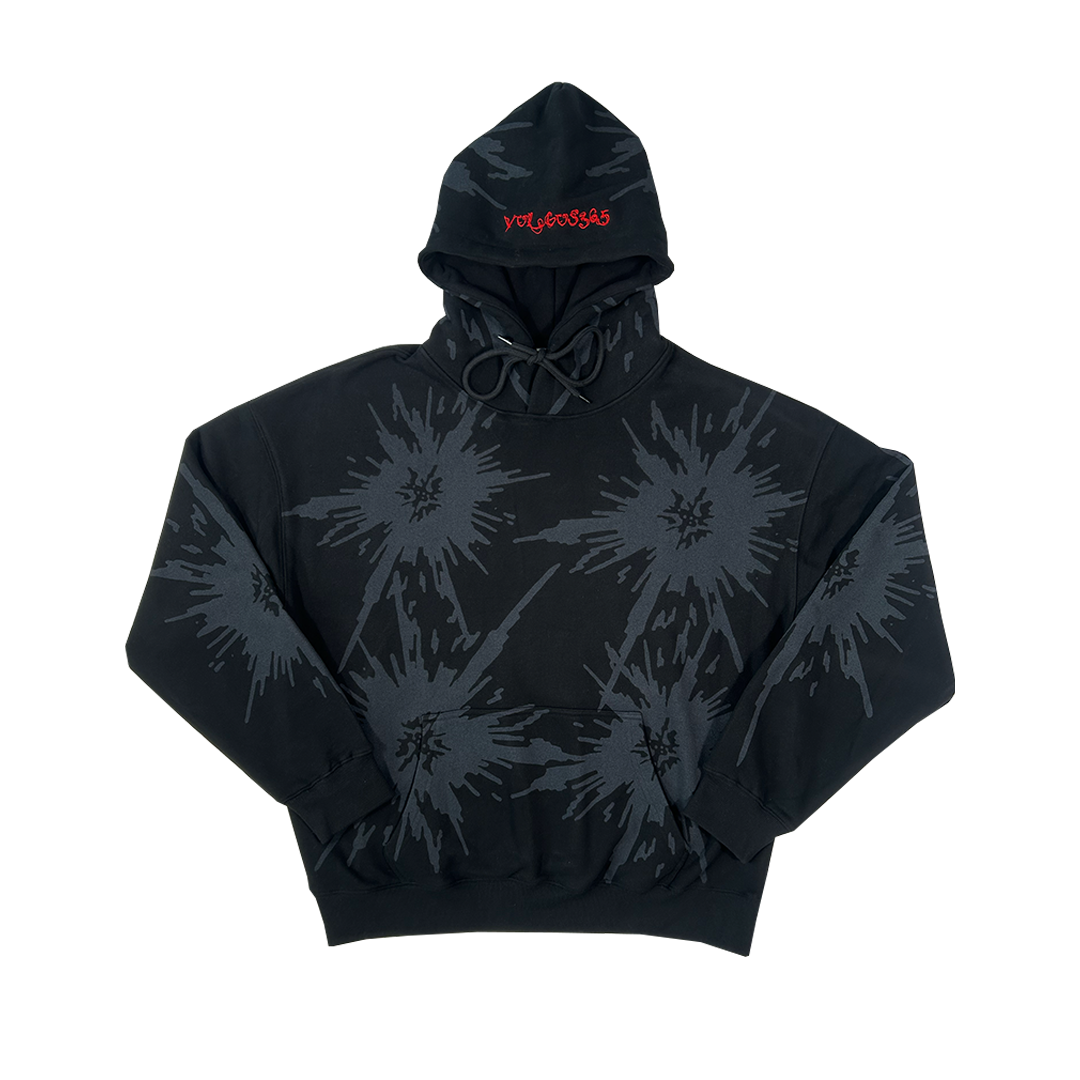 aop hoodie - black
