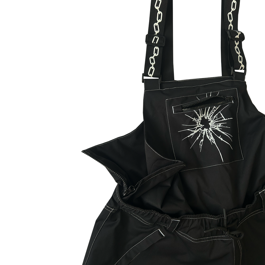 darn convertible bib snowpant - black
