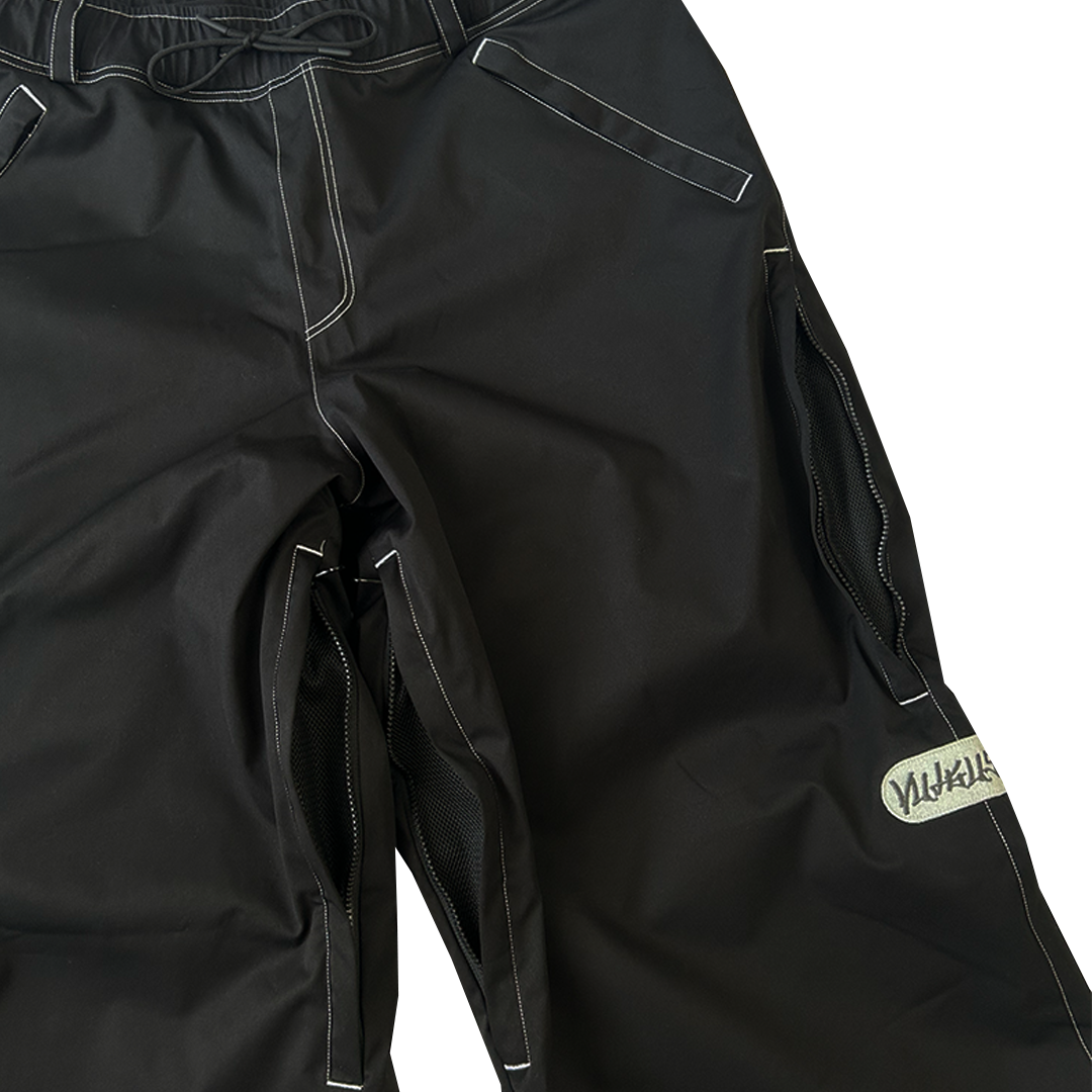 darn convertible bib snowpant - black