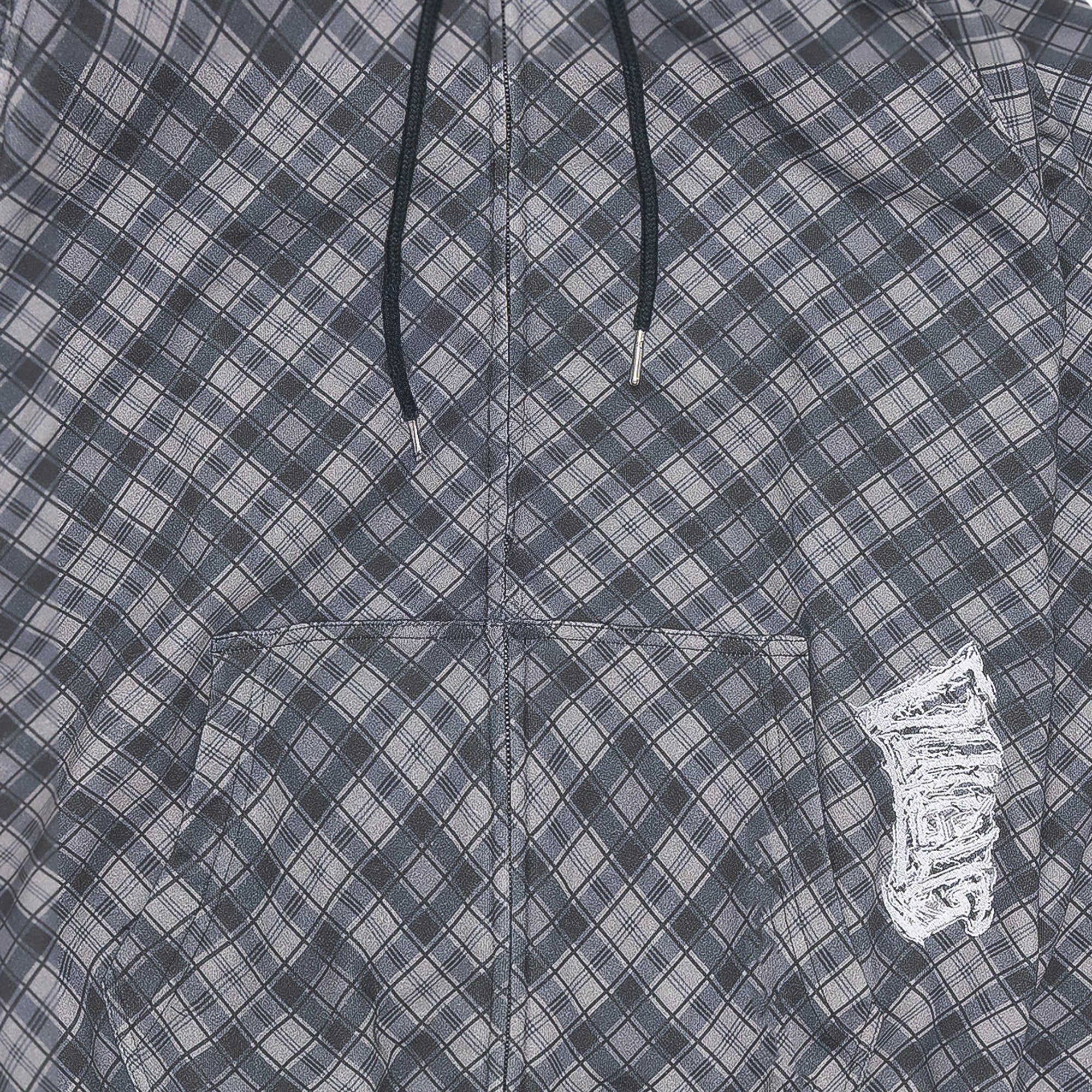 DISTORT ZIP HOODIE (PLAID)