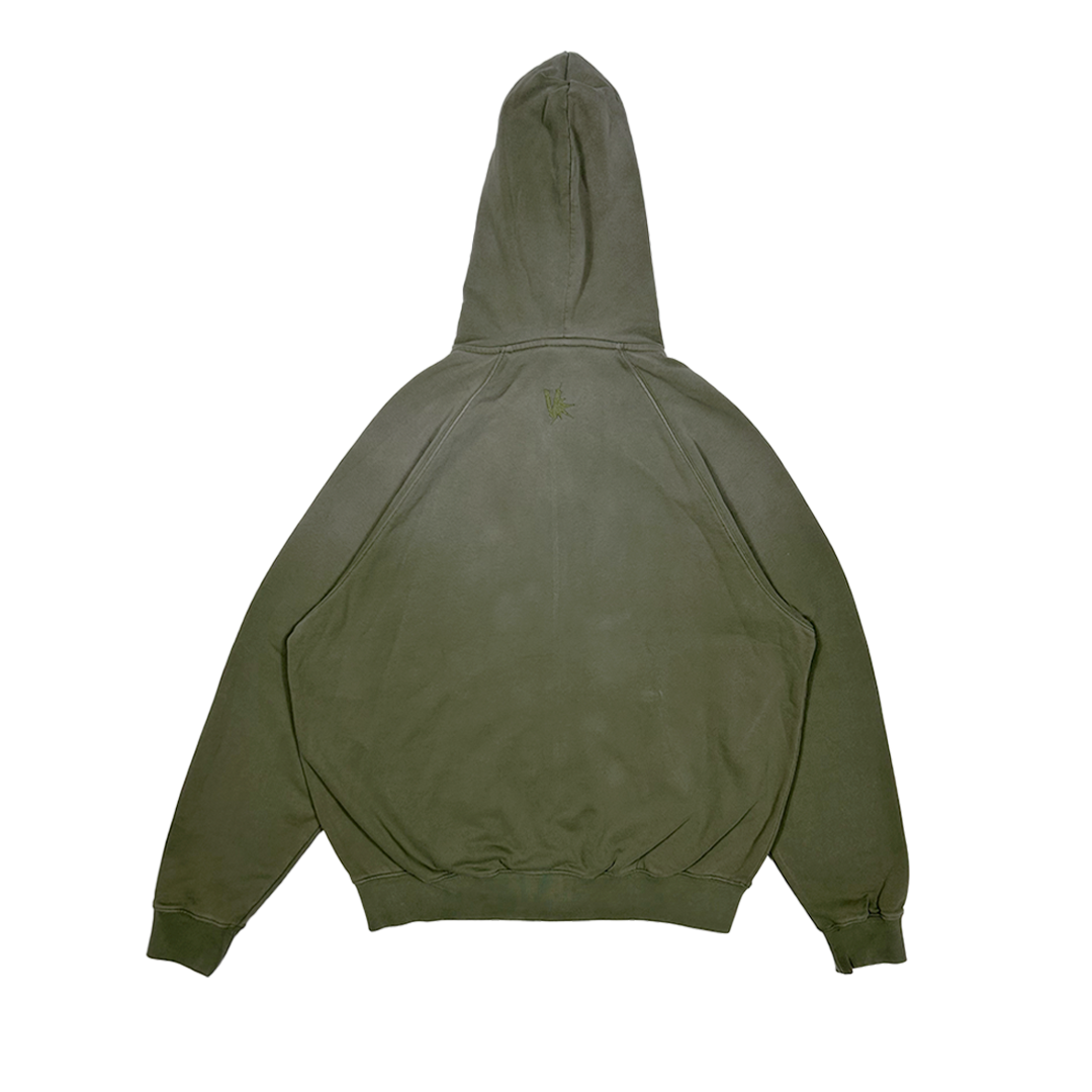 cycle zip hoodie (washed olive)