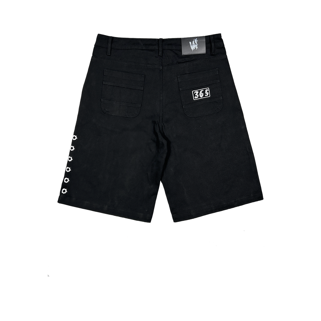 pannel chino shorts (black)
