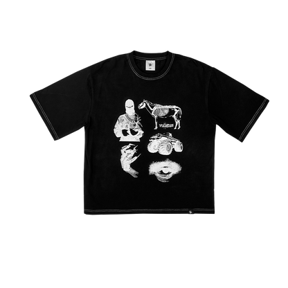 collage tee - black