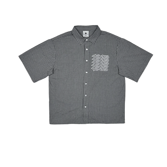 tag button up shirt (dark plaid)