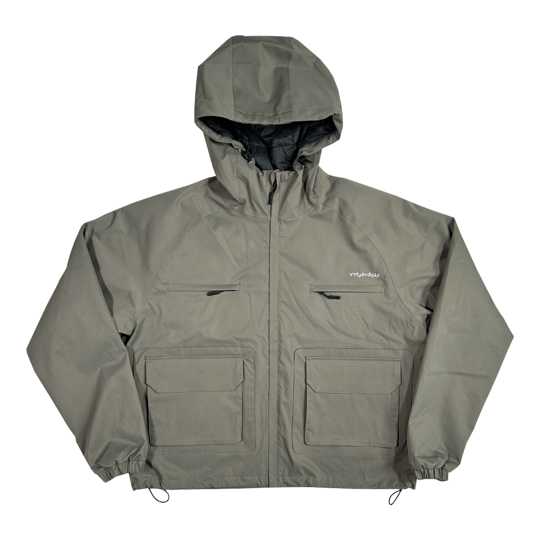 insulated cargo jacket - oak