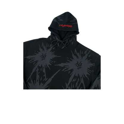 aop hoodie - black