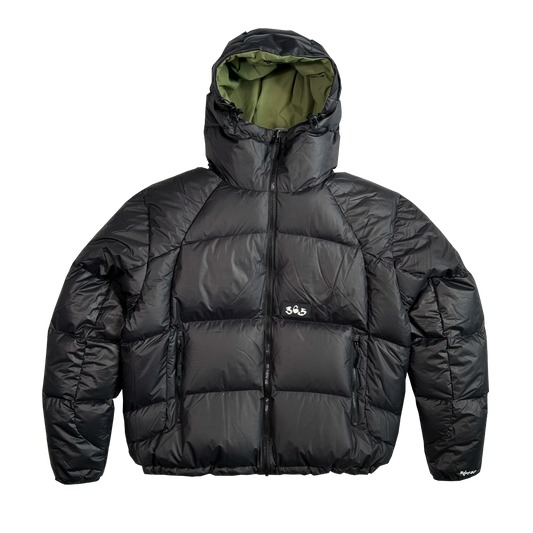 covert reversible down jacket - black/sage