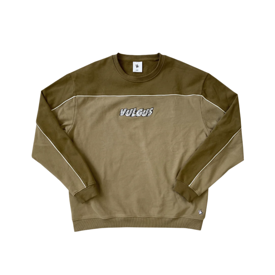 piping crewneck (brown)