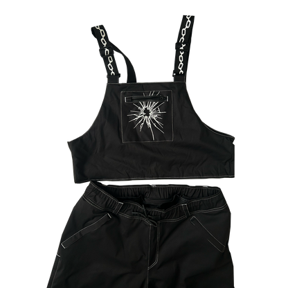 darn convertible bib snowpant - black