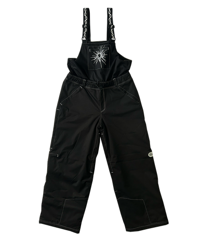 darn convertible bib snowpant - black