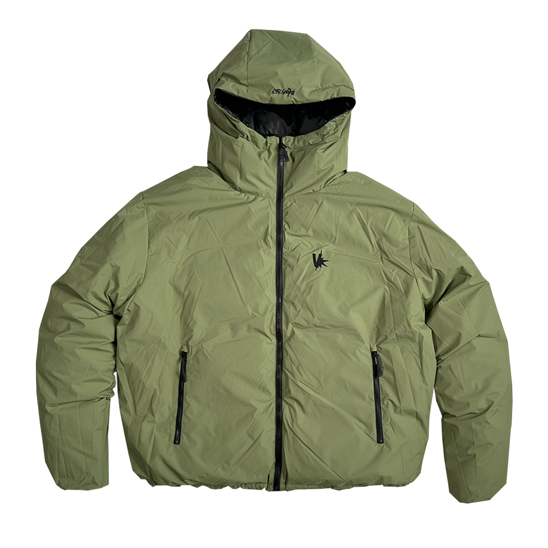 covert reversible down jacket - black/sage