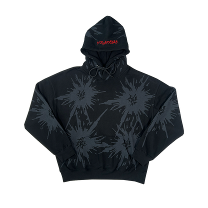 aop hoodie - black