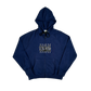 spiked zip up hoodie - navy
