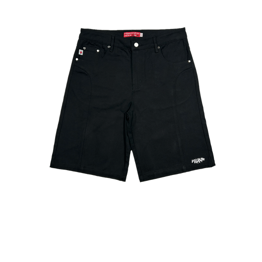 pannel chino shorts (black)