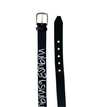 needle point belt - black