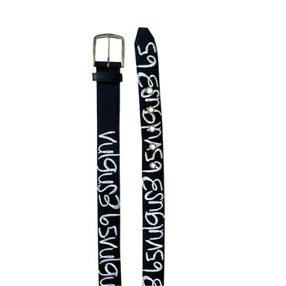 needle point belt - black