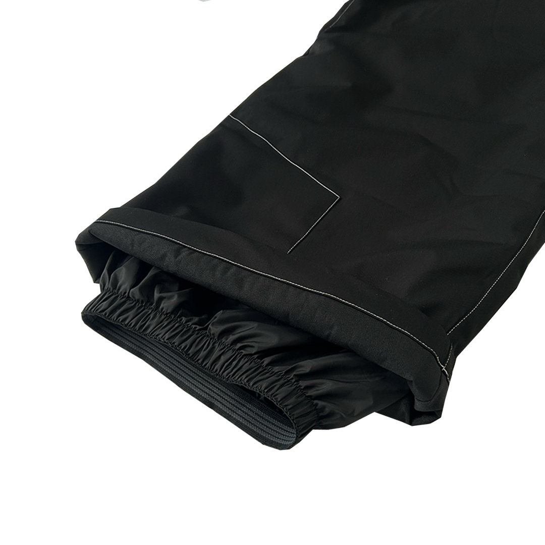 darn convertible bib snowpant - black