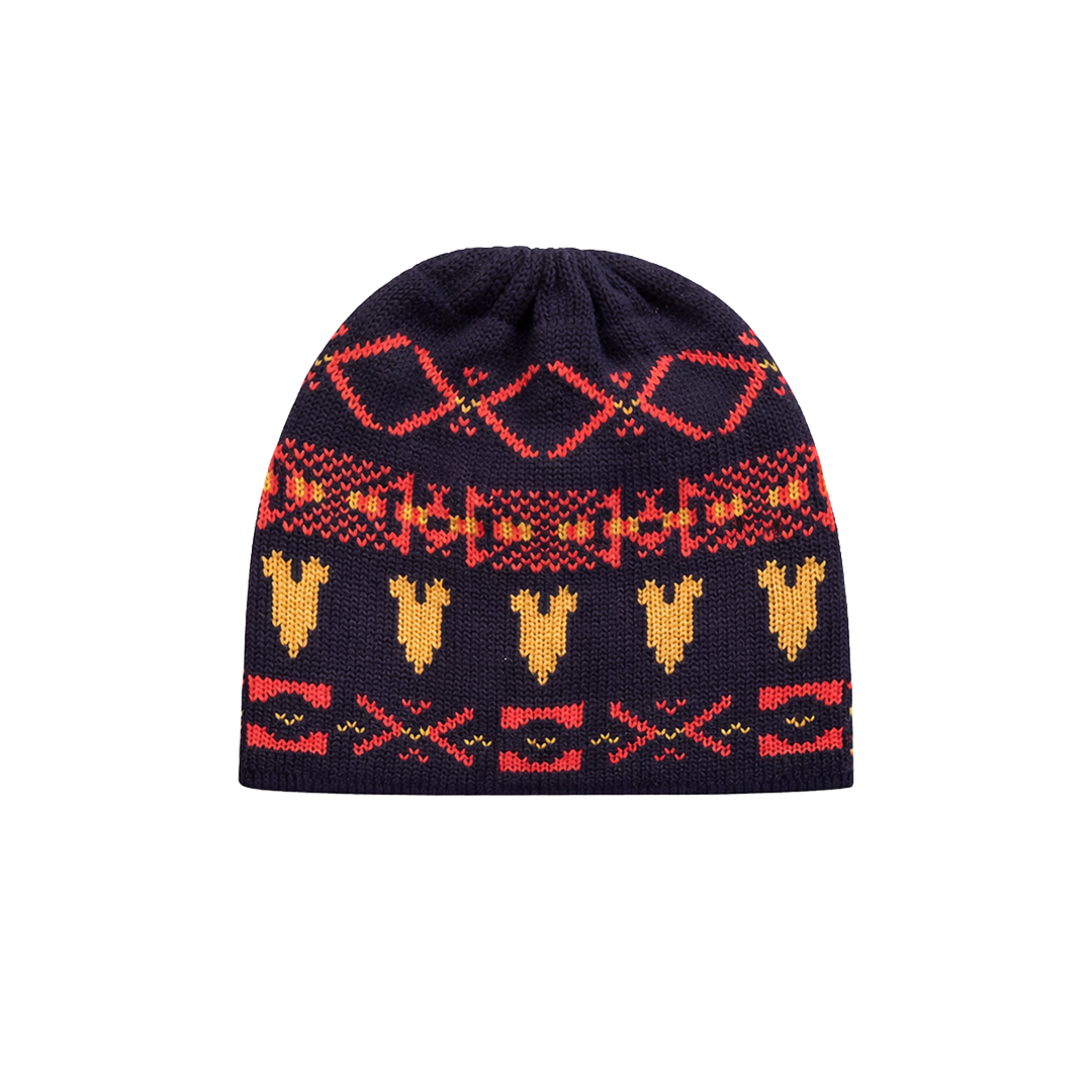 wool skully (brown/orange)