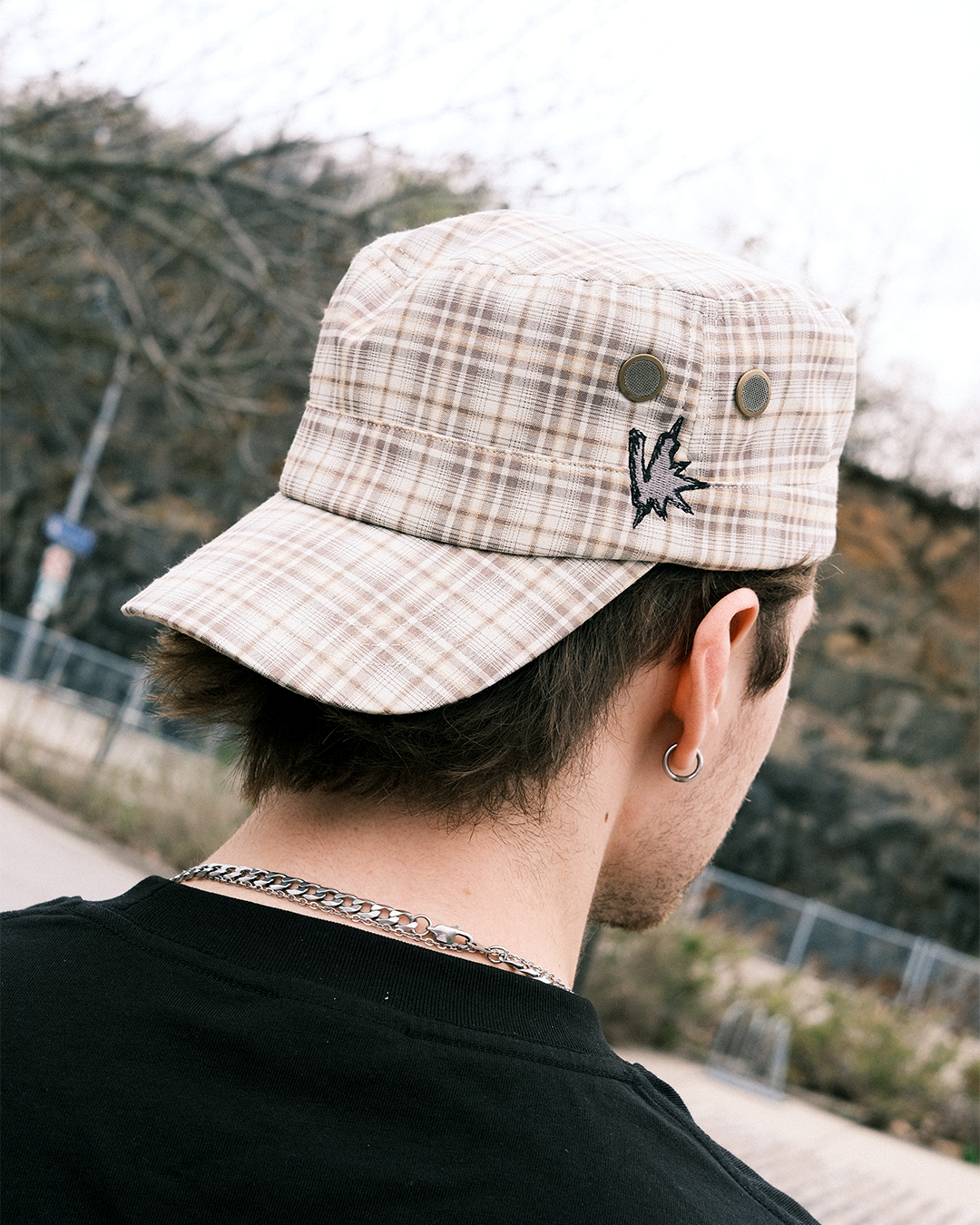 cadet cap (tan plaid)