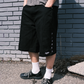 pannel chino shorts (black)