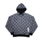 distort zip hoodie (plaid)
