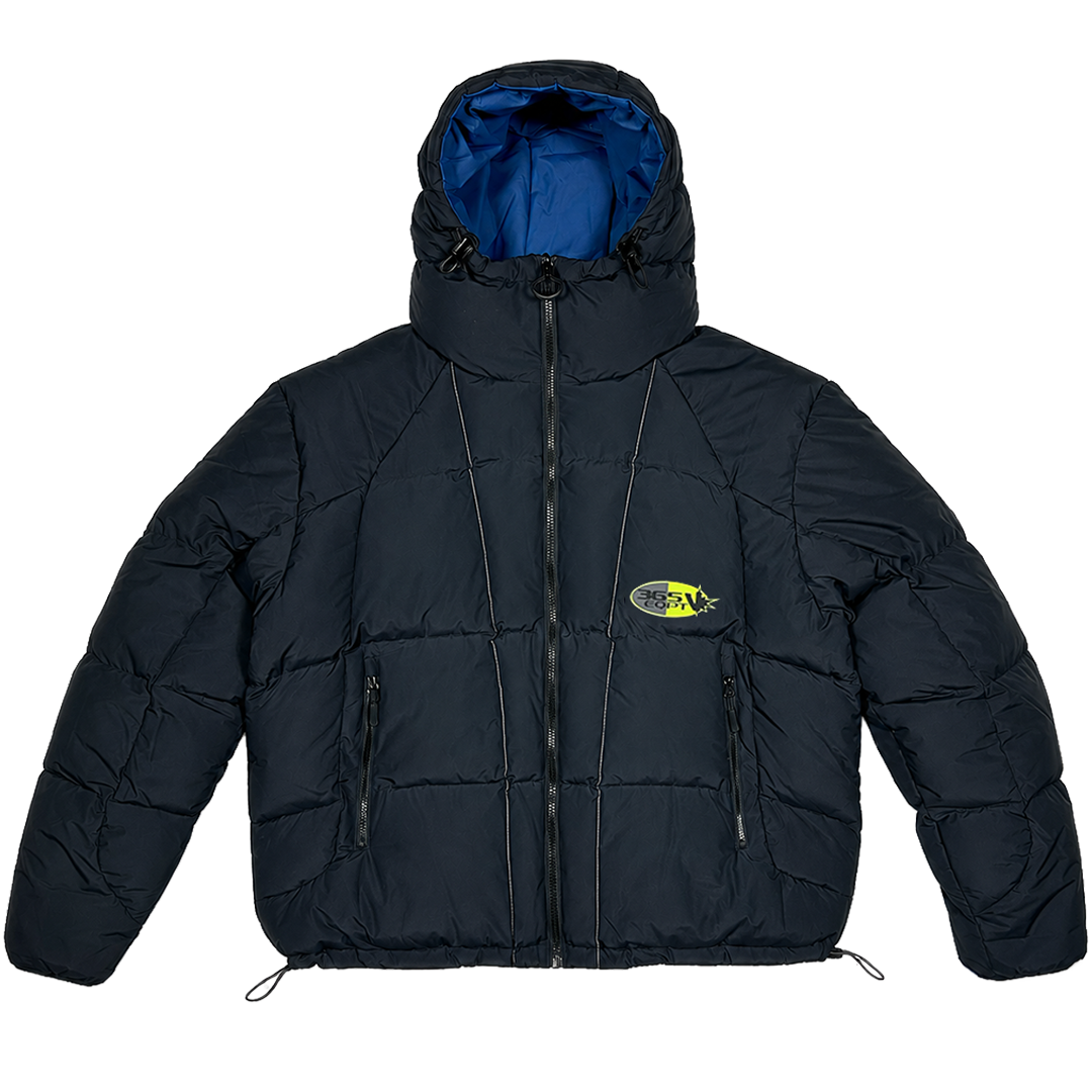 equipement reversible down jacket (black/navy)