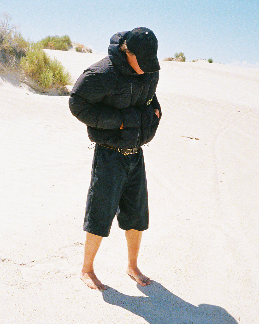 equipement reversible down jacket (black/navy)