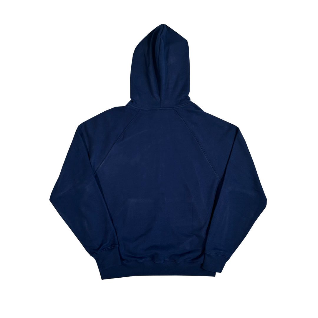 spiked zip up hoodie - navy