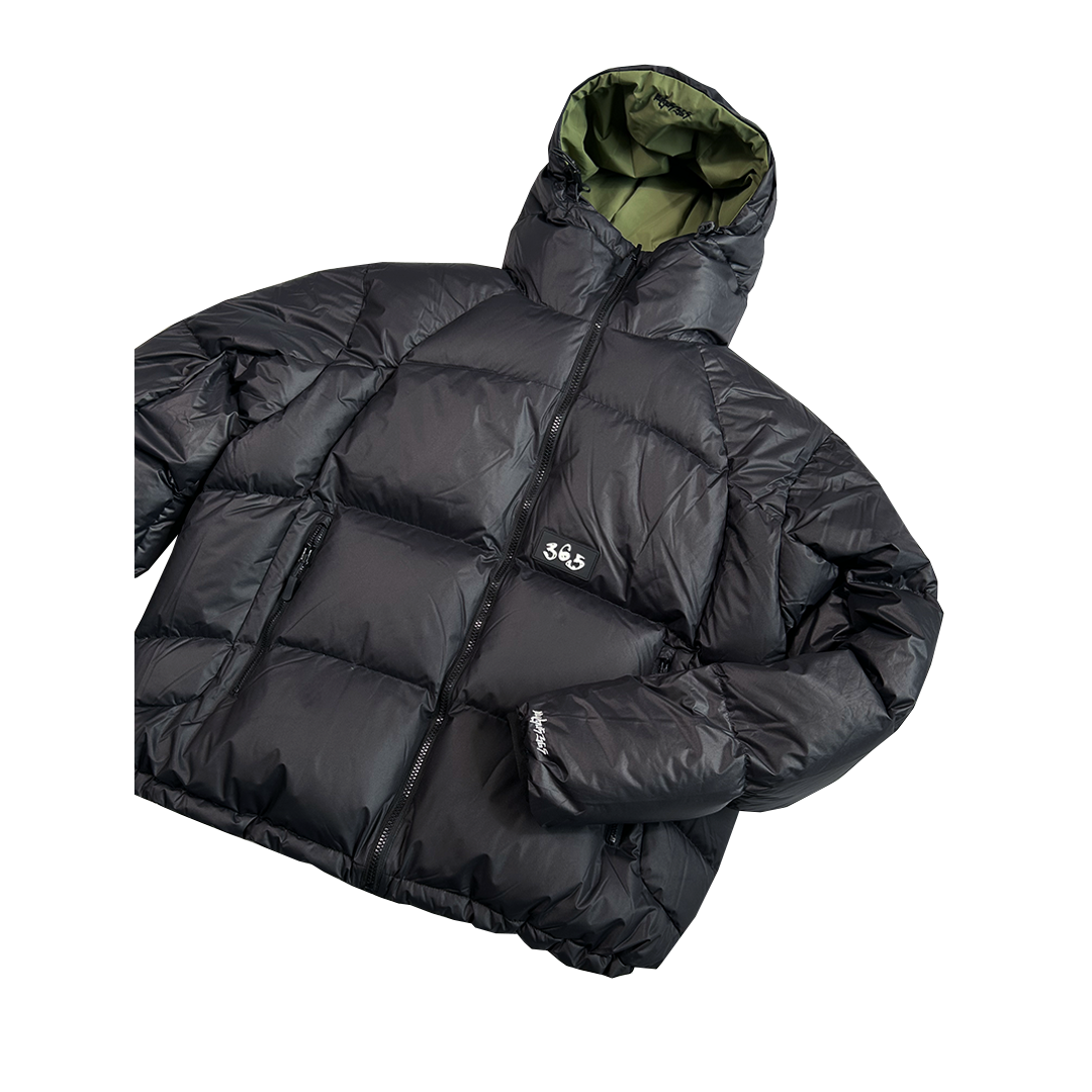 covert reversible down jacket - black/sage