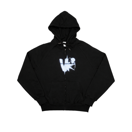CHROME ZIP HOODIE (BLACK)